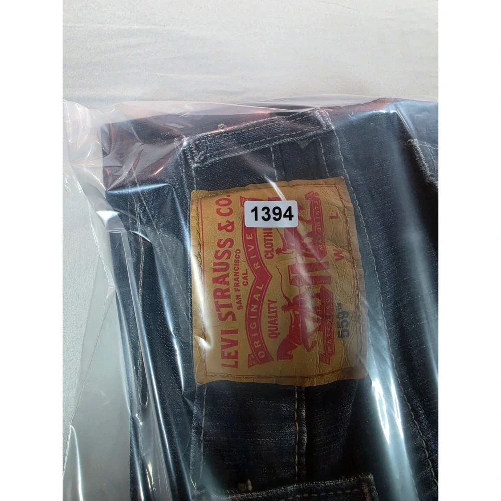 Levis 559 Relaxed Straight Jeans Mens 42x36 Blue Denim Pants 05559-0667